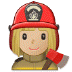 👩🏼‍🚒 woman firefighter: medium-light skin tone display on Samsung